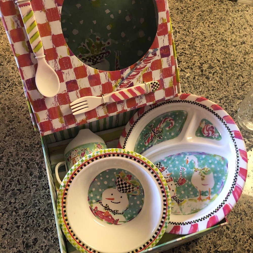 Mackenzie Childs Christmas Dinnerware Set